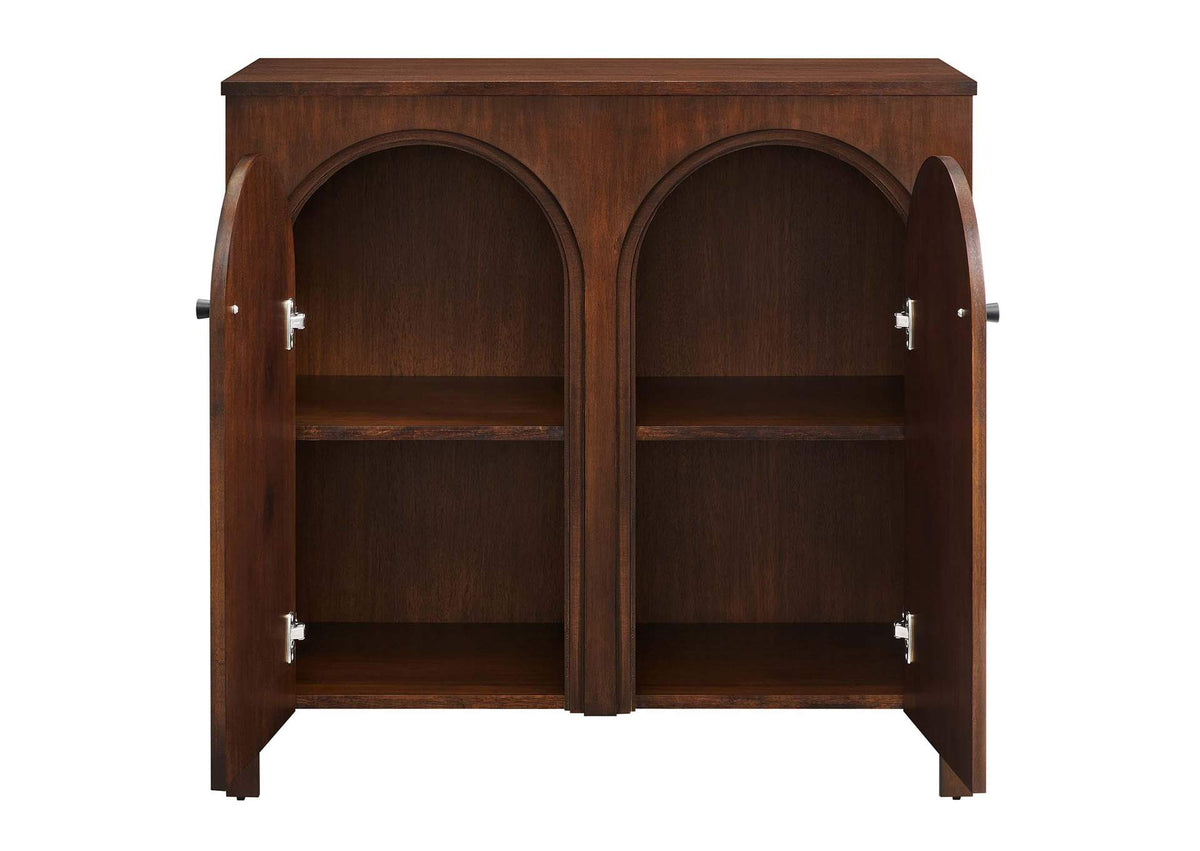 EEI-6537-WAL Appia 2-Door Arched Door Storage Cabinet By Modway