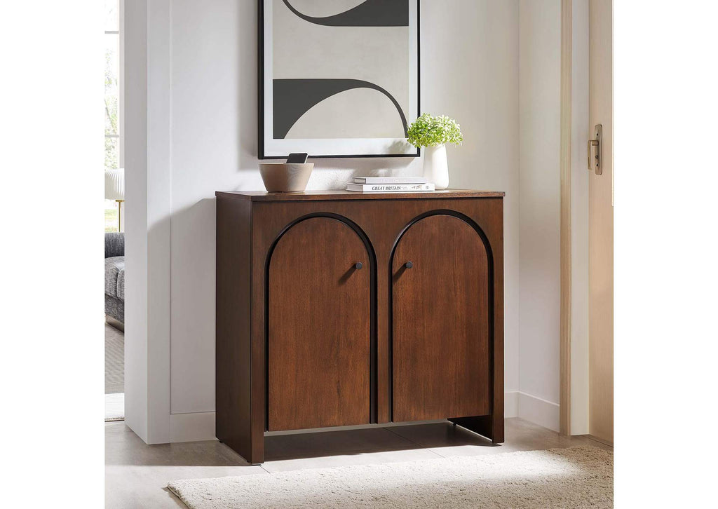 EEI-6537-WAL Appia 2-Door Arched Door Storage Cabinet By Modway