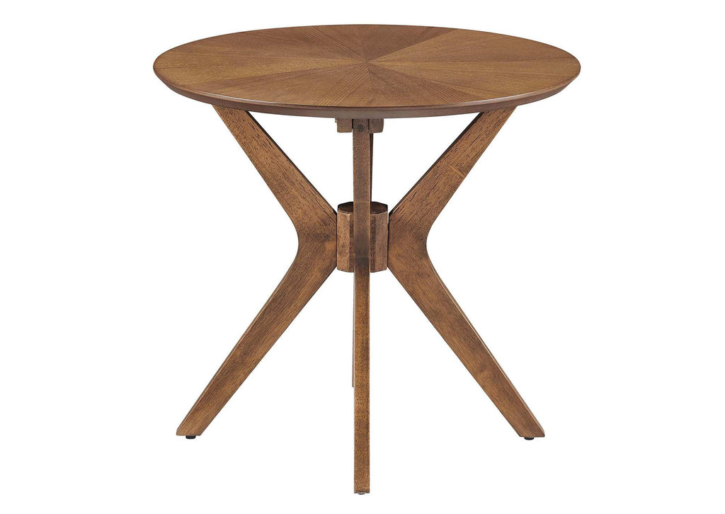 EEI-6558-WAL Crossroads 24" Round Wood Side Table By Modway