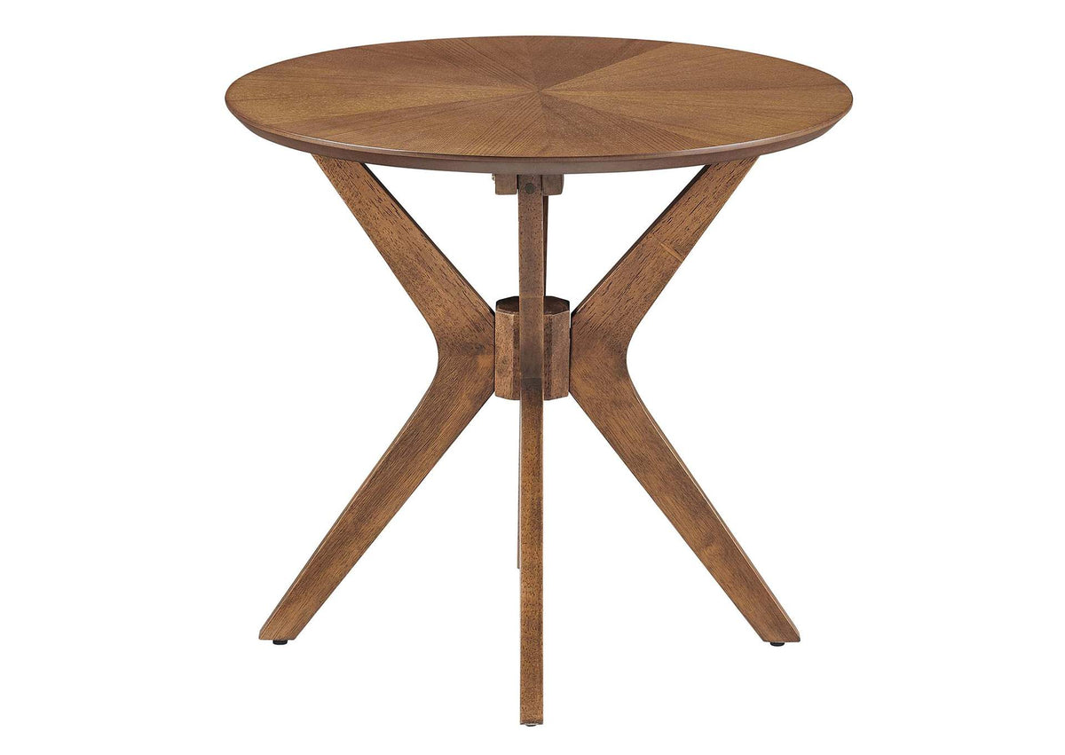 EEI-6558-WAL Crossroads 24" Round Wood Side Table By Modway