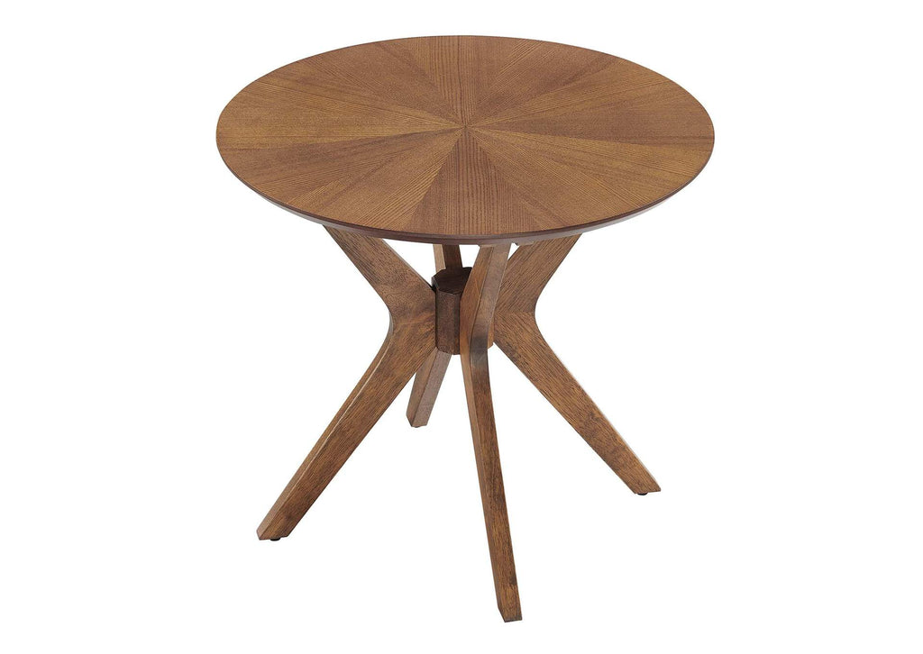 EEI-6558-WAL Crossroads 24" Round Wood Side Table By Modway