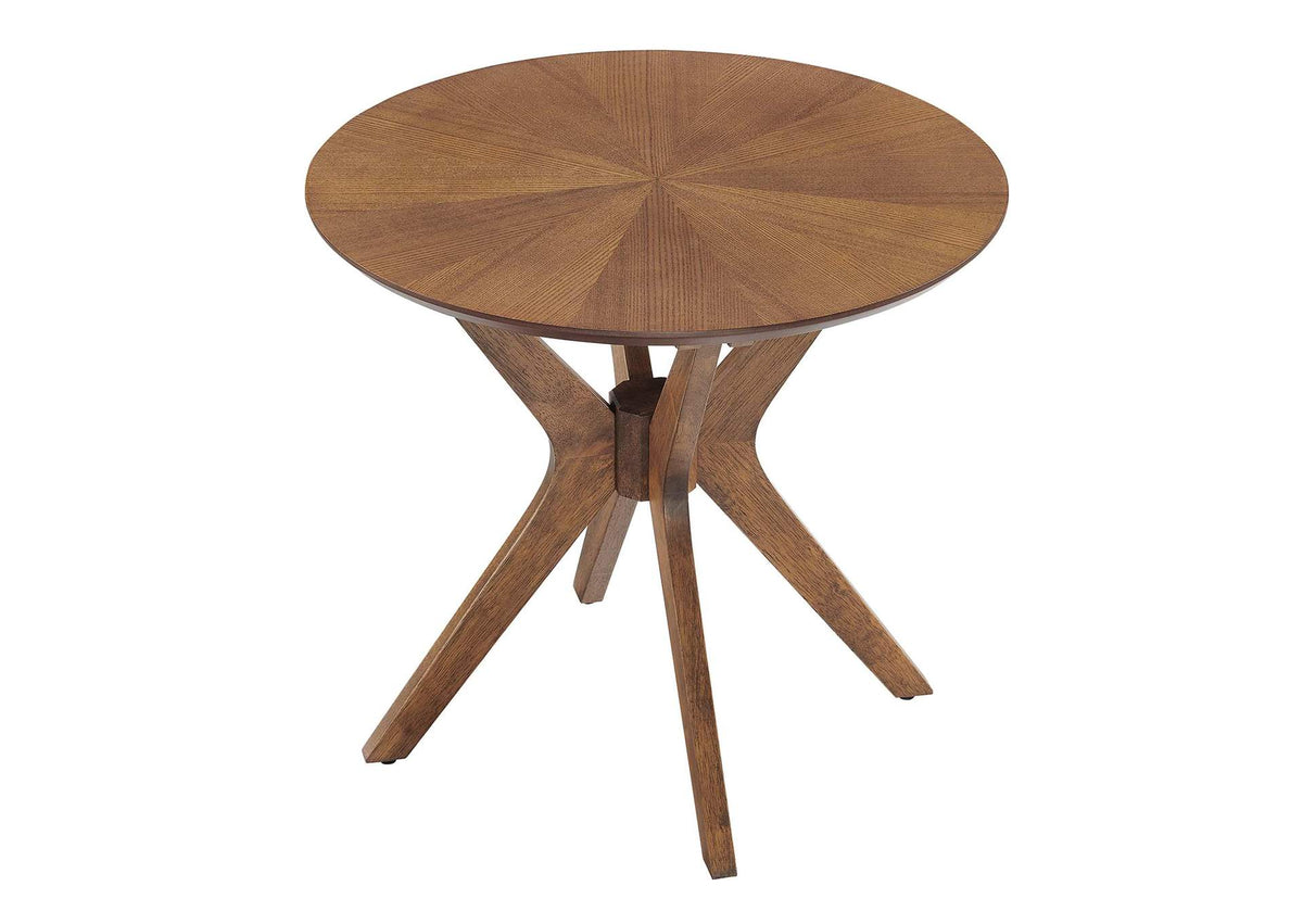 EEI-6558-WAL Crossroads 24" Round Wood Side Table By Modway