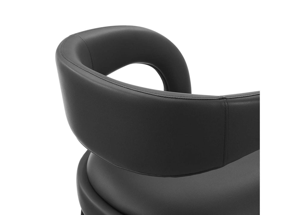 EEI-6564-BLK-BLK Pinnacle Vegan Leather Counter Stool Set Of 2 By Modway