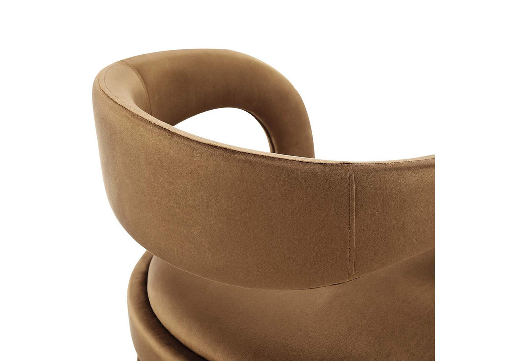 EEI-6566-BRN-GLD Pinnacle Performance Velvet Counter Stool Set Of 2 By Modway