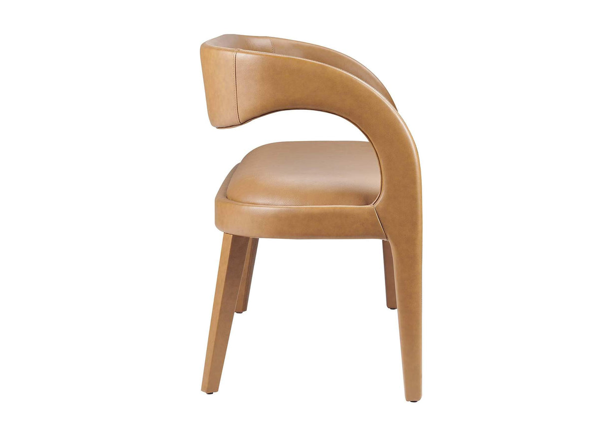 EEI-6570-TAN Pinnacle Vegan Leather Accent Bench By Modway