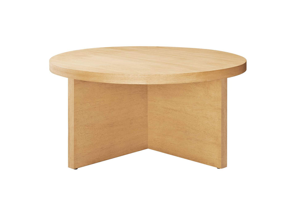 EEI-6580-NAT Silas Round Wood Coffee Table By Modway