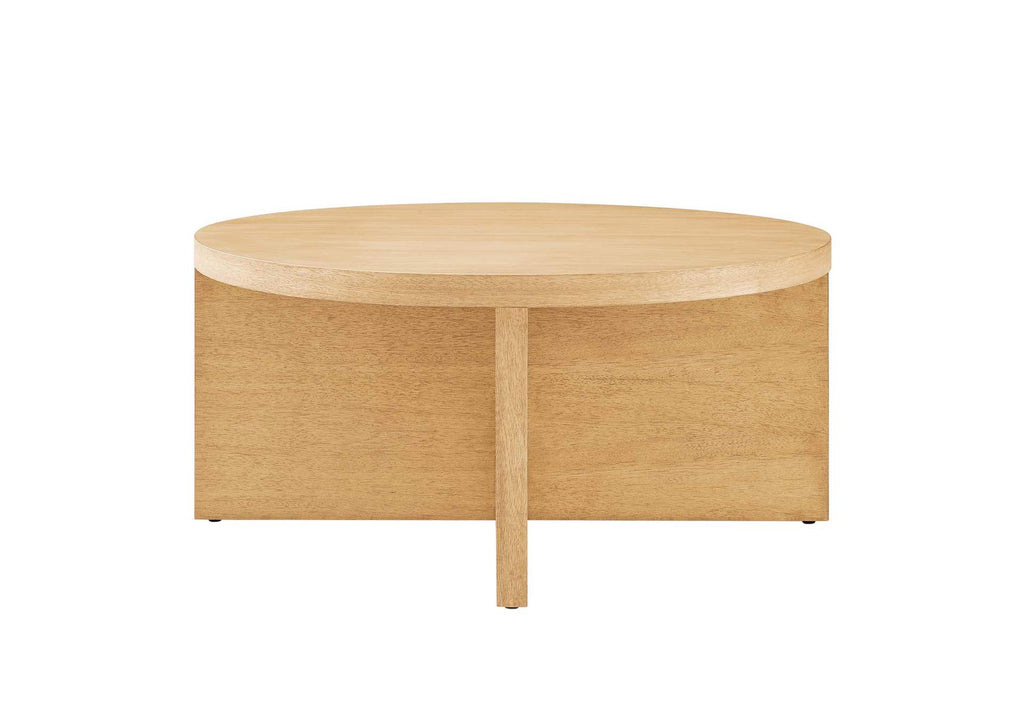 EEI-6580-NAT Silas Round Wood Coffee Table By Modway