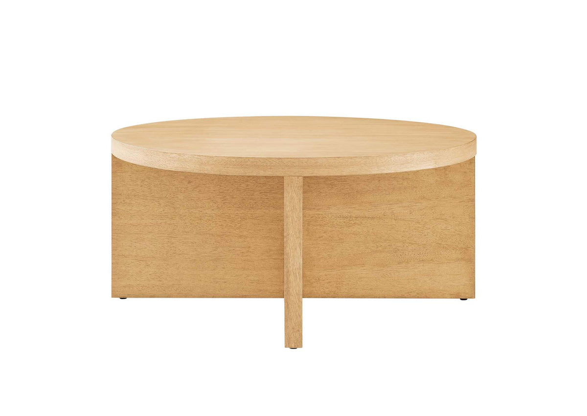 EEI-6580-NAT Silas Round Wood Coffee Table By Modway