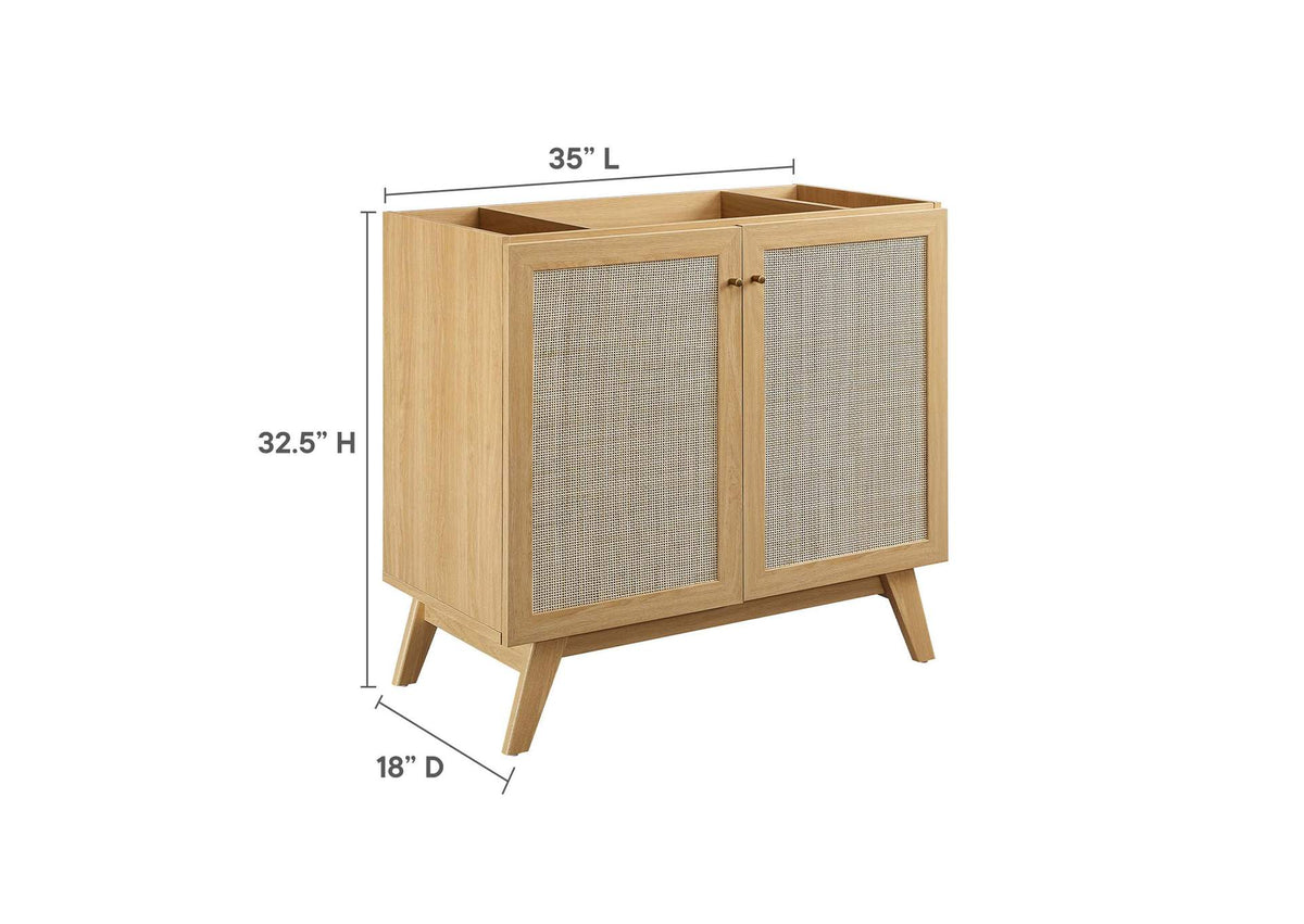 EEI-6588-OAK Soma 36" Bathroom Vanity Cabinet - Sink Basin Not Included - By Modway