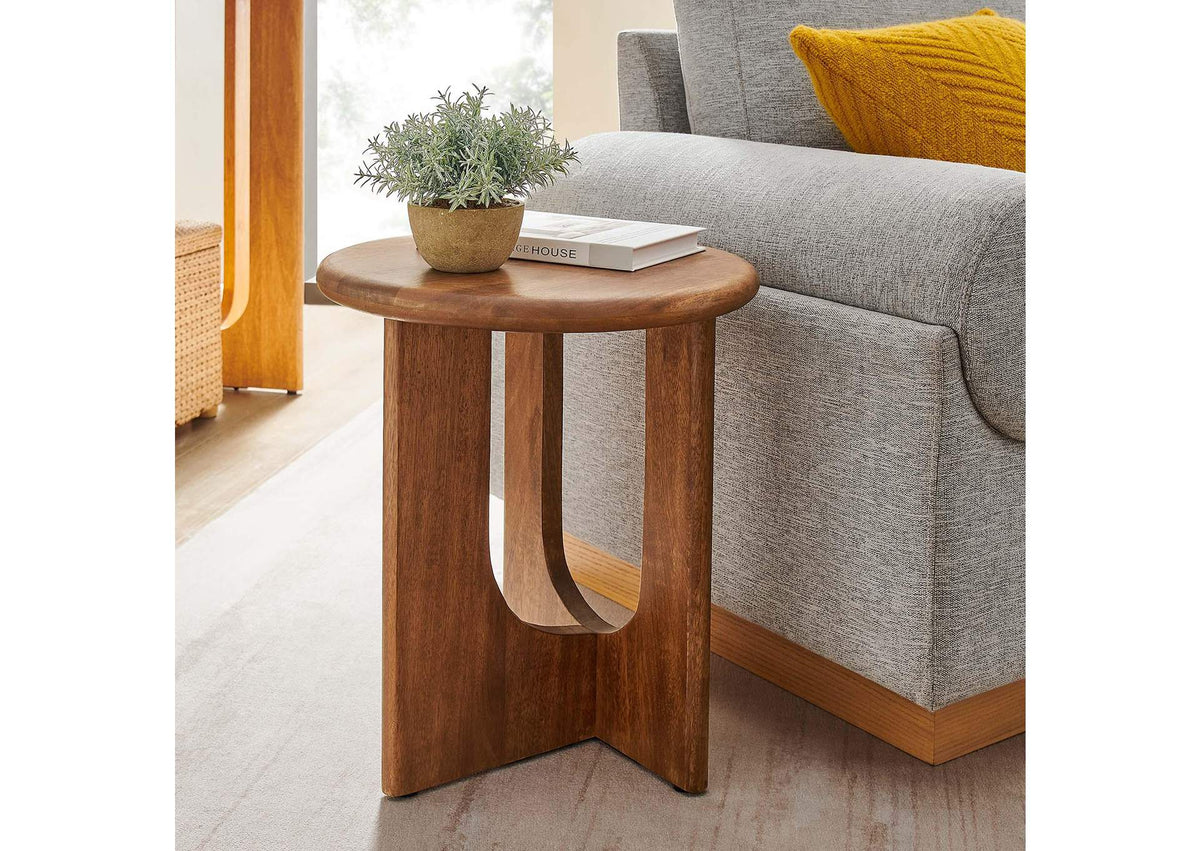 EEI-6595-WAL Rivian Round Side Table By Modway
