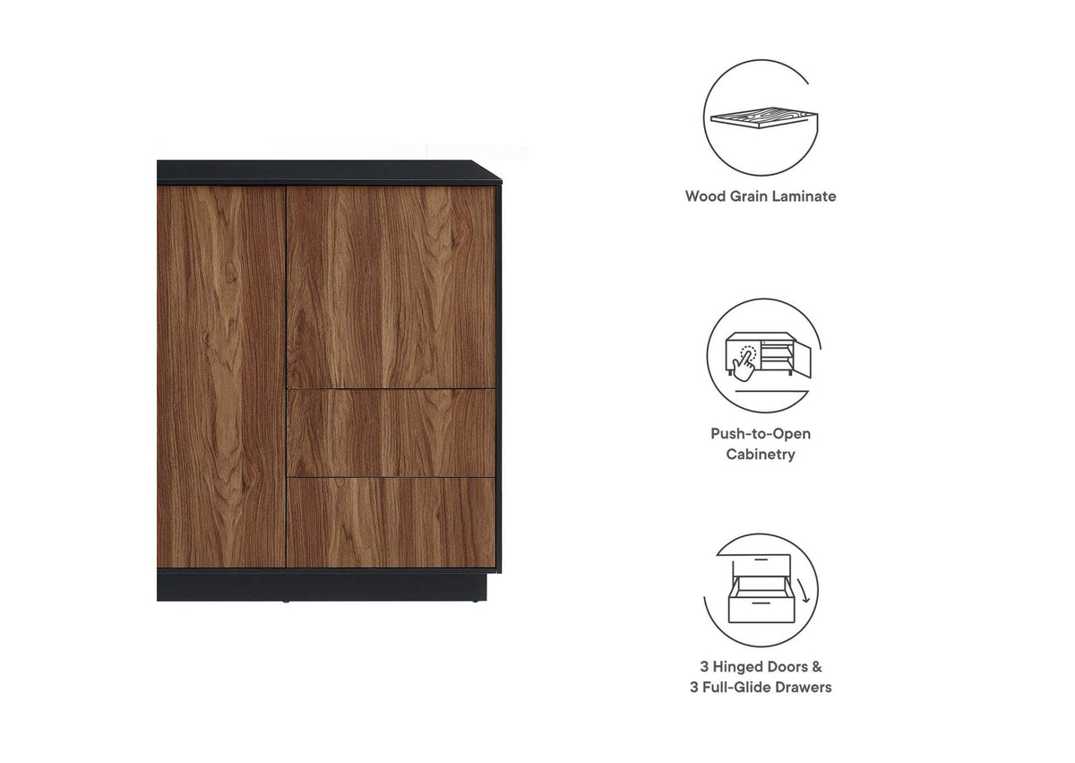 EEI-6597-BLK-WAL Holden 47" Sideboard By Modway
