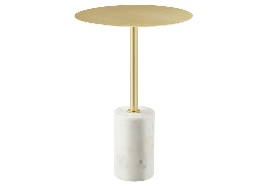 EEI-6605-WHI-BRA Lyric Round Side Table By Modway