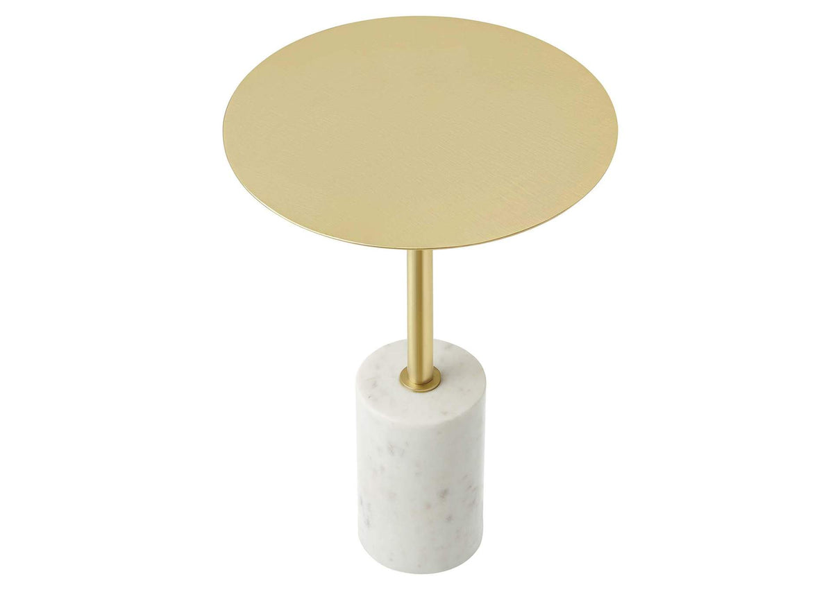 EEI-6605-WHI-BRA Lyric Round Side Table By Modway