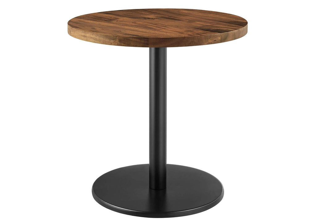 EEI-6610-BLK-LOC Viva Round Acacia Wood Side Table By Modway
