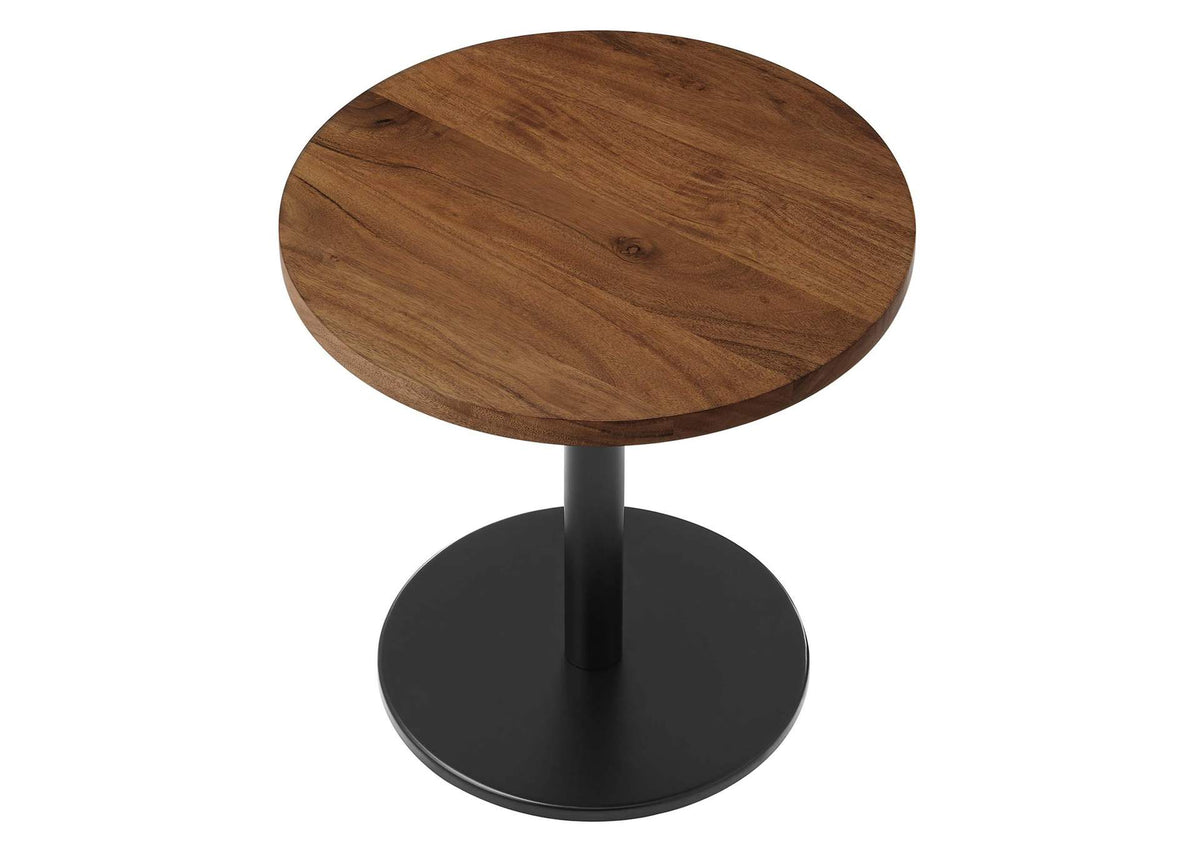 EEI-6610-BLK-LOC Viva Round Acacia Wood Side Table By Modway