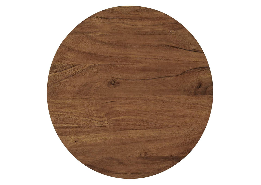 EEI-6610-BLK-LOC Viva Round Acacia Wood Side Table By Modway