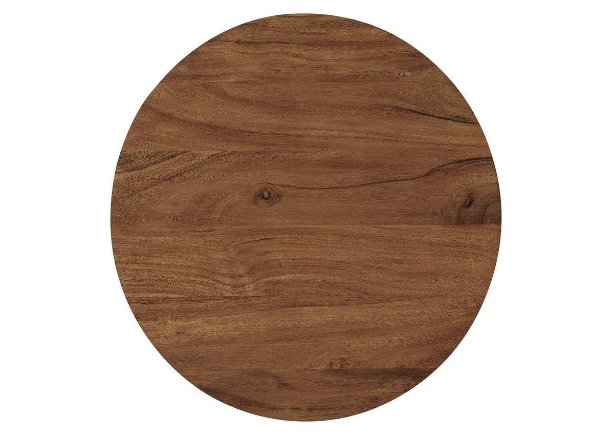 EEI-6610-BLK-LOC Viva Round Acacia Wood Side Table By Modway