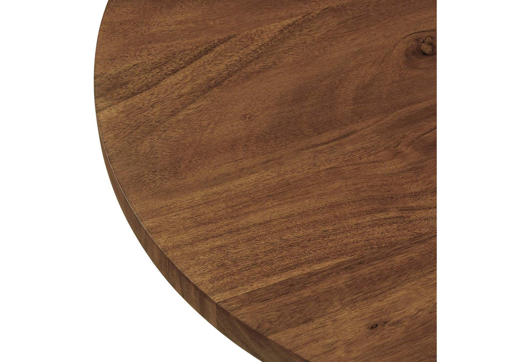 EEI-6610-BLK-LOC Viva Round Acacia Wood Side Table By Modway