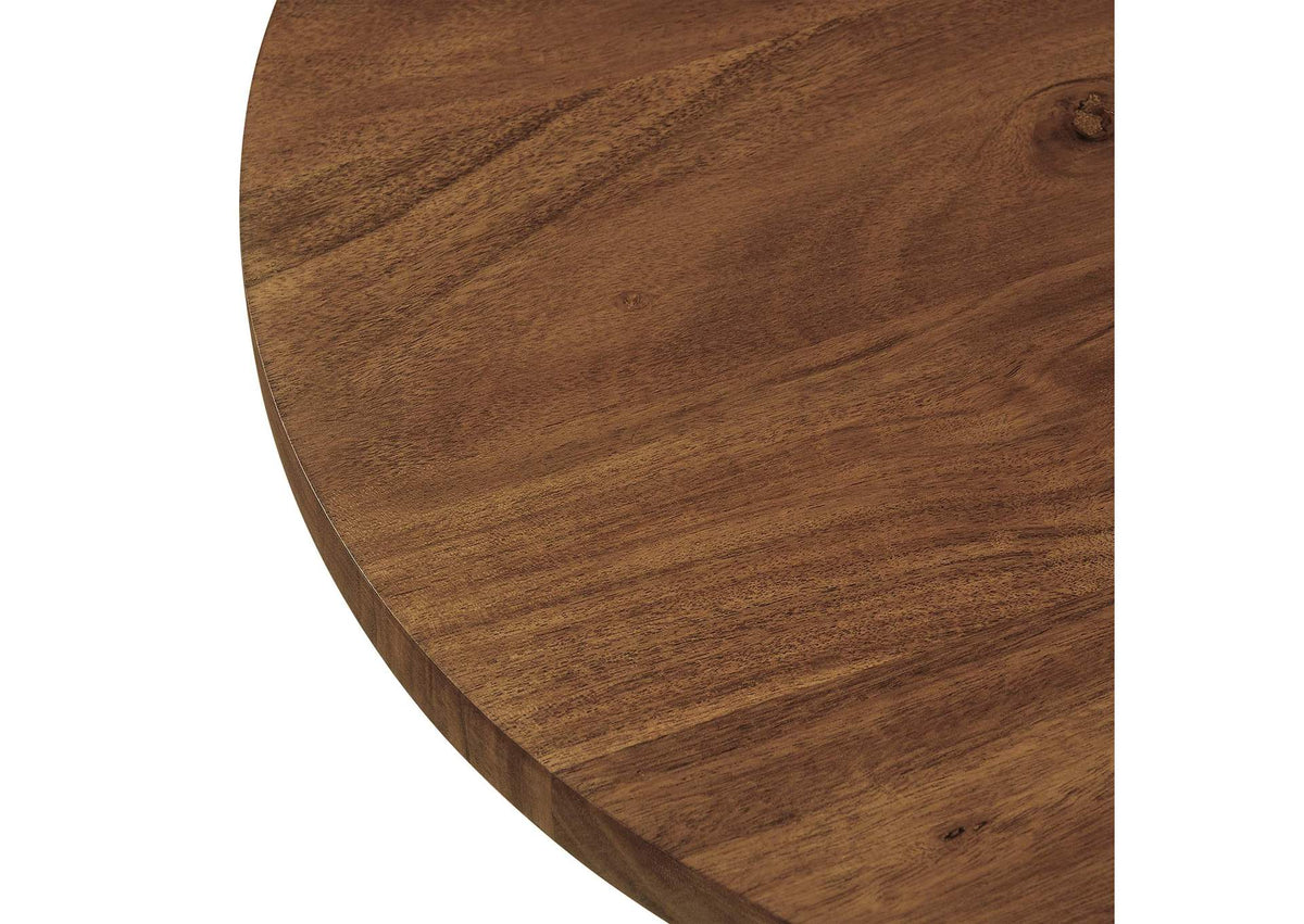 EEI-6610-BLK-LOC Viva Round Acacia Wood Side Table By Modway