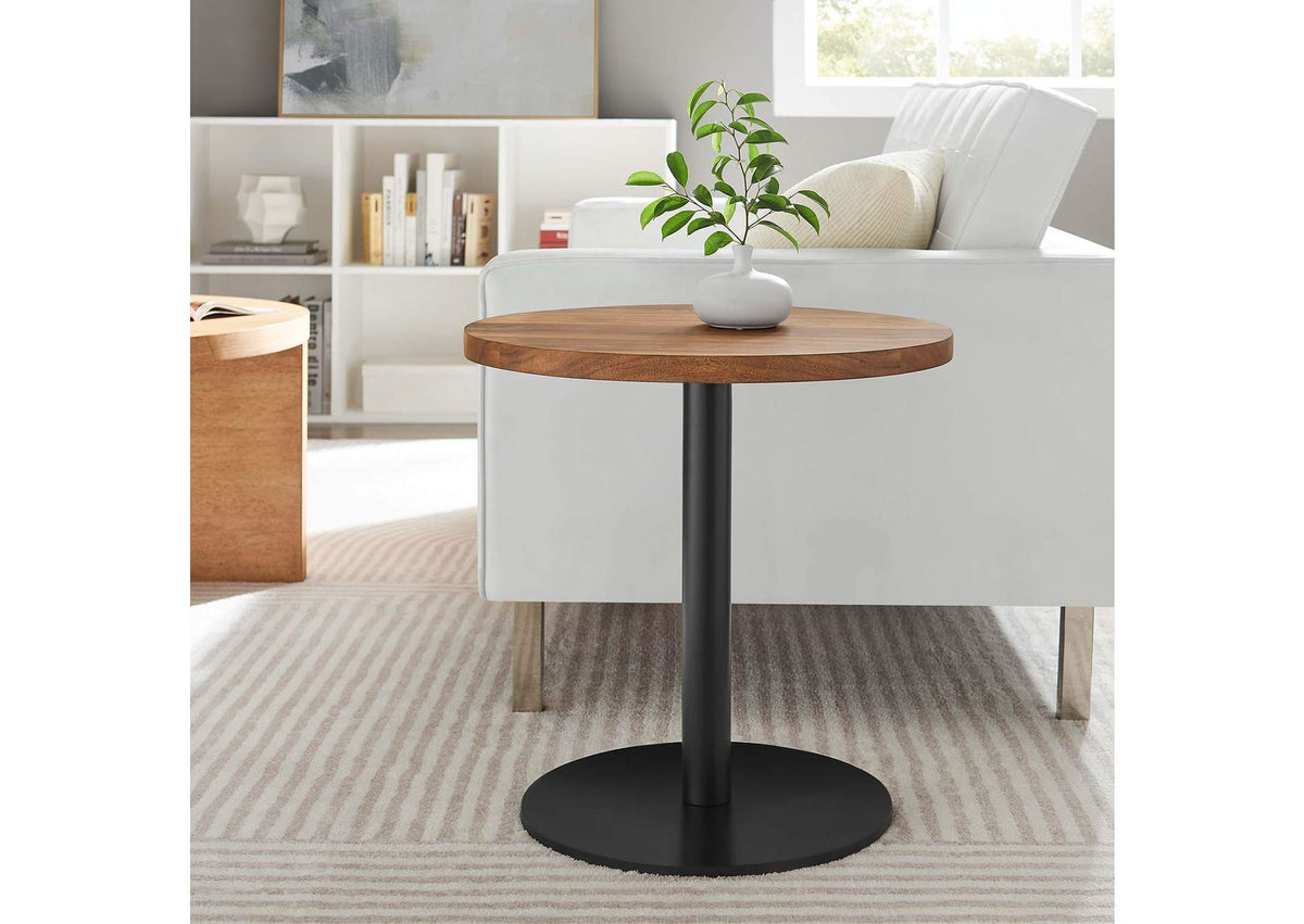 EEI-6610-BLK-LOC Viva Round Acacia Wood Side Table By Modway