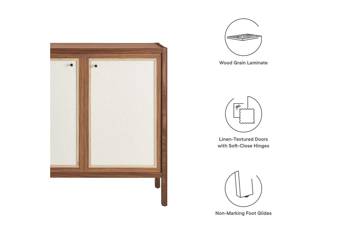 EEI-6615-WAL Capri 33" Wood Grain Storage Cabinet By Modway