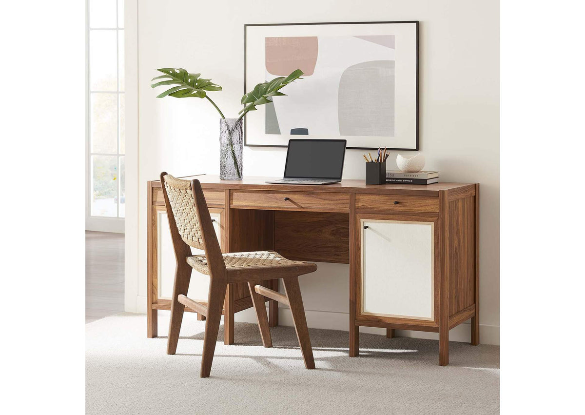 EEI-6618-WAL Capri 58" Wood Grain Office Desk By Modway