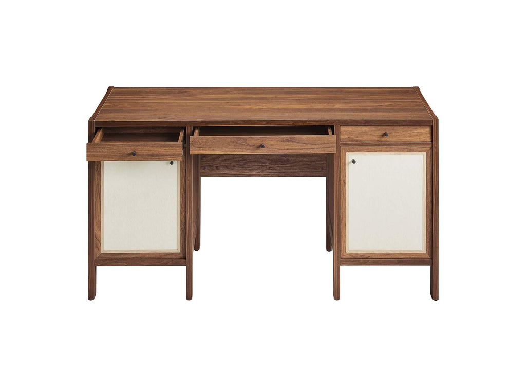 EEI-6618-WAL Capri 58" Wood Grain Office Desk By Modway