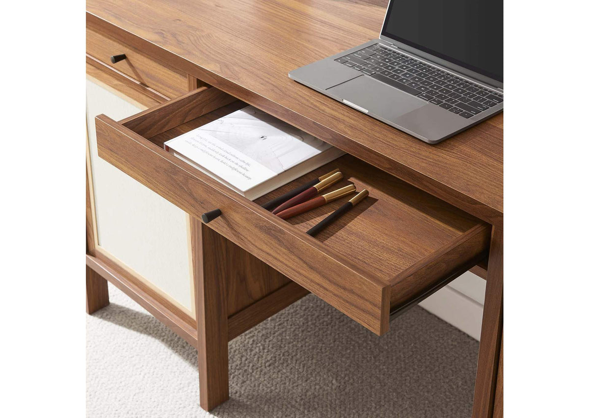 EEI-6618-WAL Capri 58" Wood Grain Office Desk By Modway
