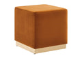 EEI-6640-RUS-NAT Tilden 17" Square Performance Velvet Upholstered Ottoman By Modway