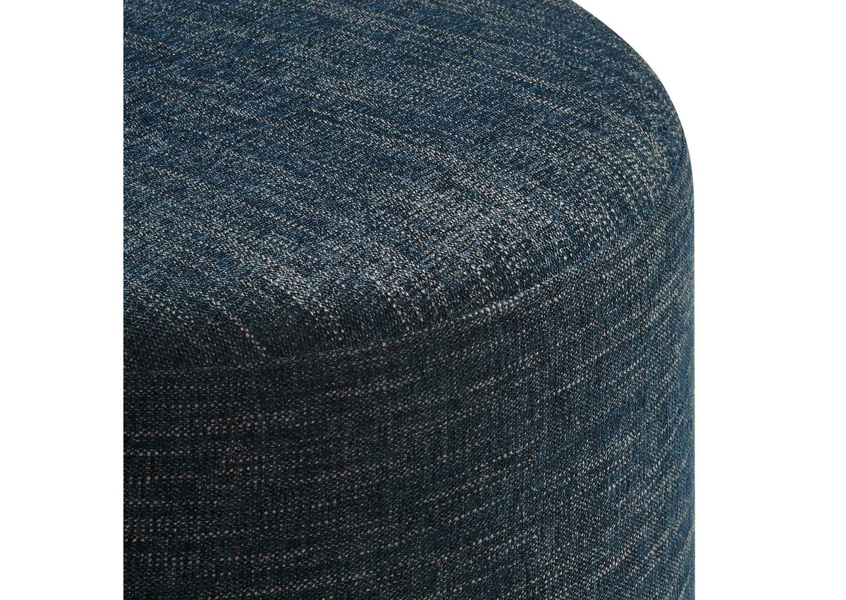 EEI-6645-HEA Callum Large 23" Round Woven Heathered Fabric Upholstered Ottoman By Modway