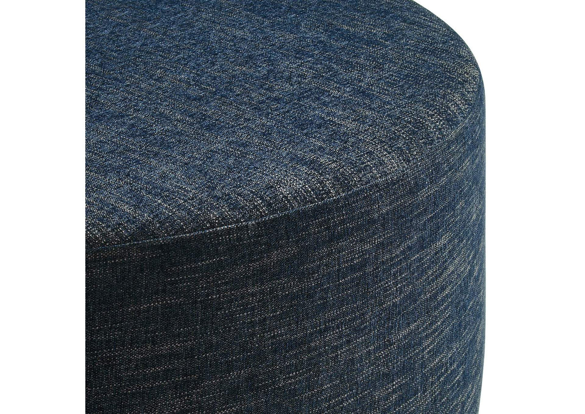 EEI-6649-HEA Callum Large 38" Round Woven Heathered Fabric Upholstered Ottoman By Modway