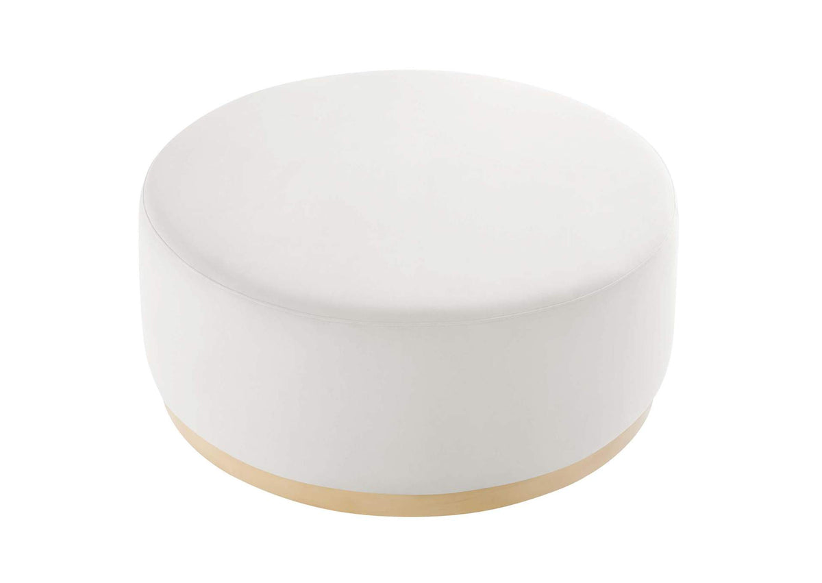EEI-6650-ALA-NAT Tilden Large 38" Round Performance Velvet Upholstered Ottoman By Modway