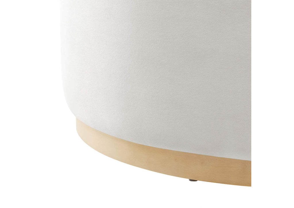 EEI-6650-ALA-NAT Tilden Large 38" Round Performance Velvet Upholstered Ottoman By Modway