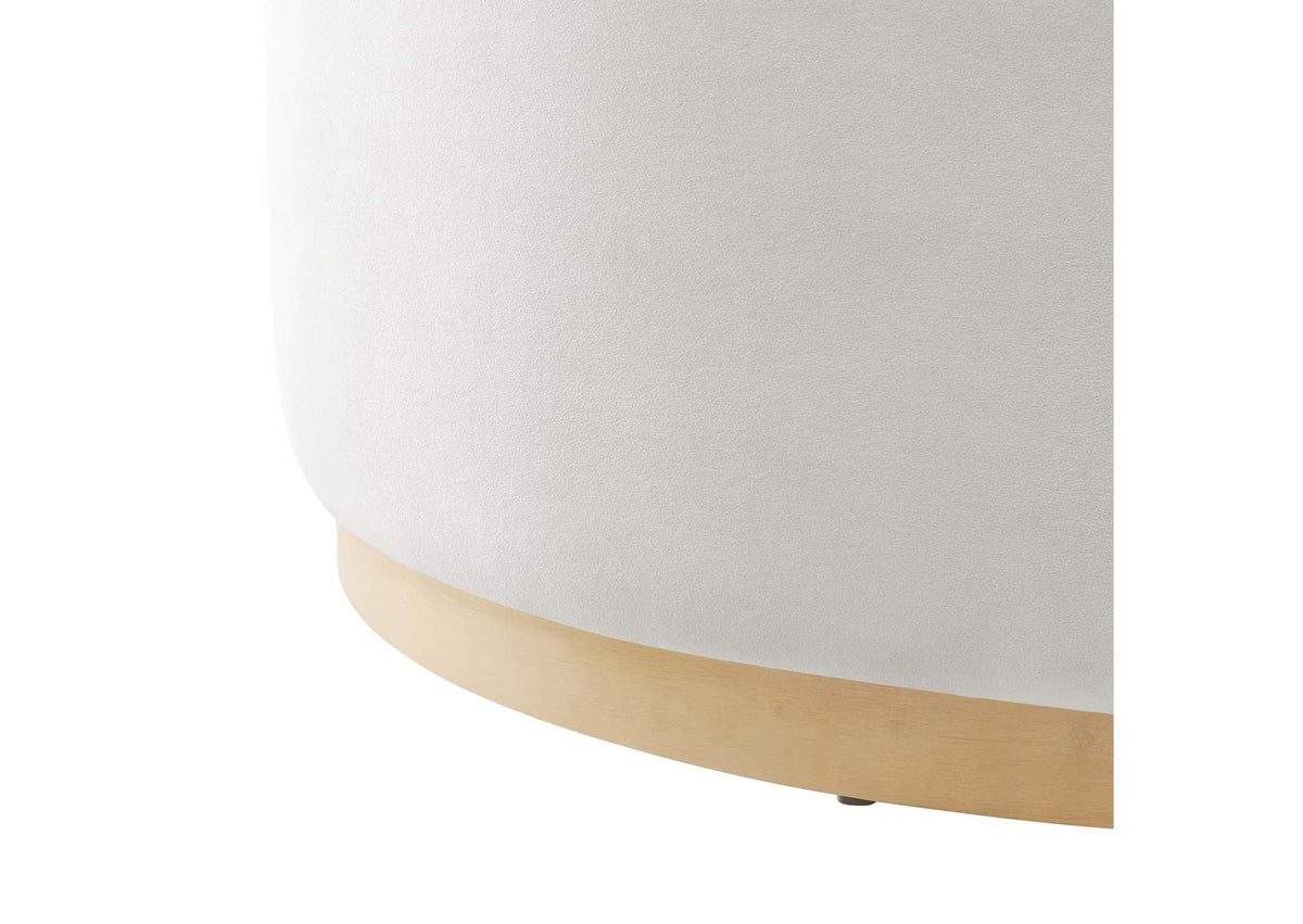 EEI-6650-ALA-NAT Tilden Large 38" Round Performance Velvet Upholstered Ottoman By Modway