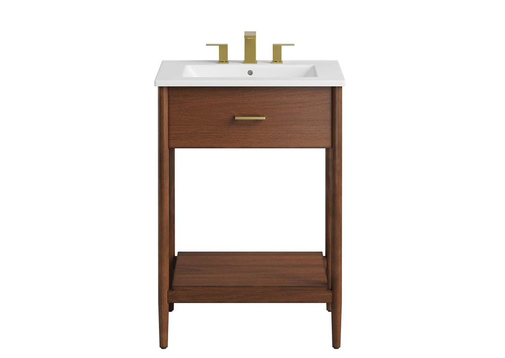EEI-6660-WAL-WHI Zaire 24" Bathroom Vanity By Modway