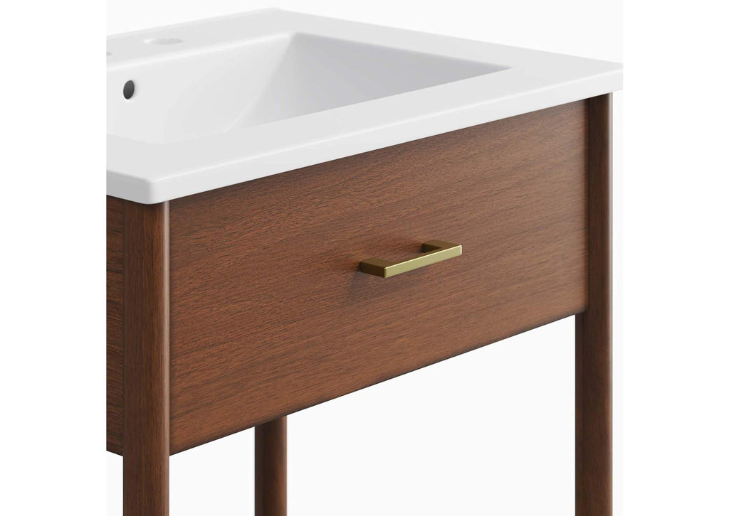 EEI-6660-WAL-WHI Zaire 24" Bathroom Vanity By Modway