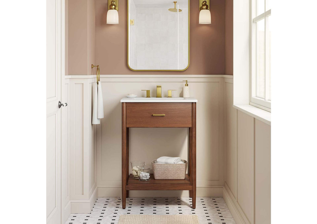 EEI-6660-WAL-WHI Zaire 24" Bathroom Vanity By Modway