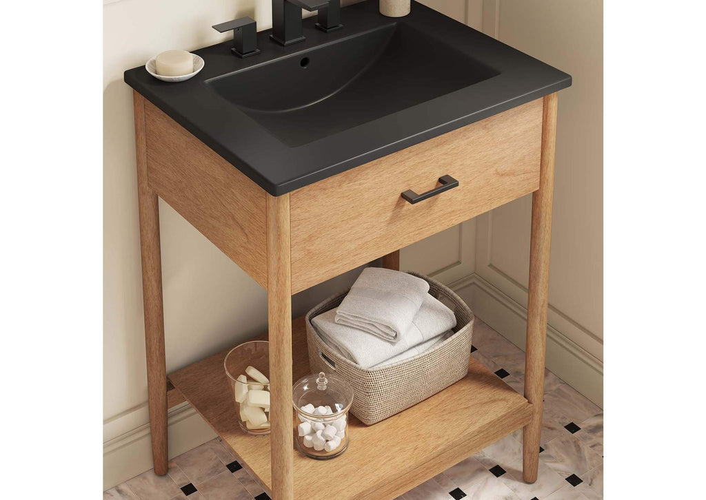EEI-6661-NAT-BLK Zaire 24" Bathroom Vanity By Modway