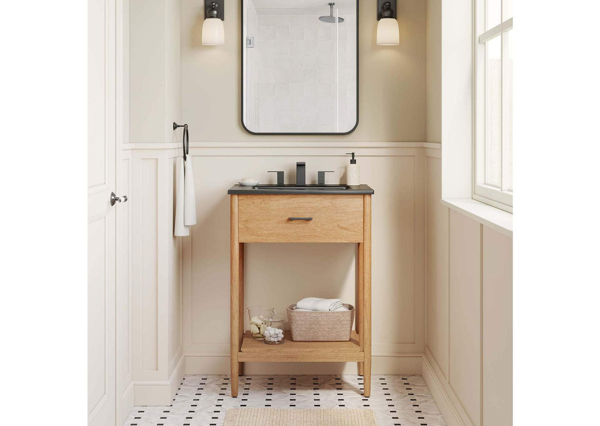 EEI-6661-NAT-BLK Zaire 24" Bathroom Vanity By Modway