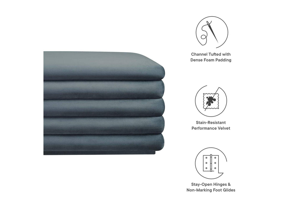 EEI-6664-CAB Mezzo Upholstered Performance Velvet Storage Bench By Modway