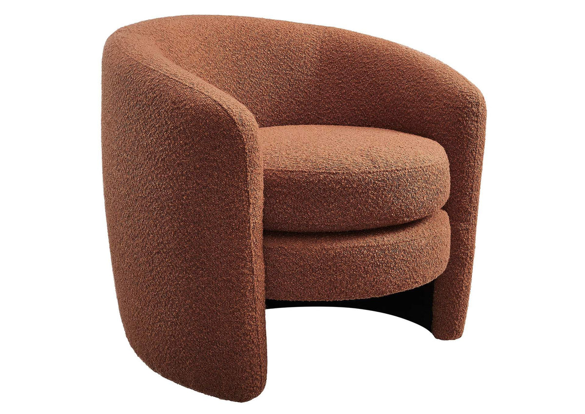EEI-6666-RUS Affinity Upholstered Boucle Fabric Curved Back Armchair By Modway