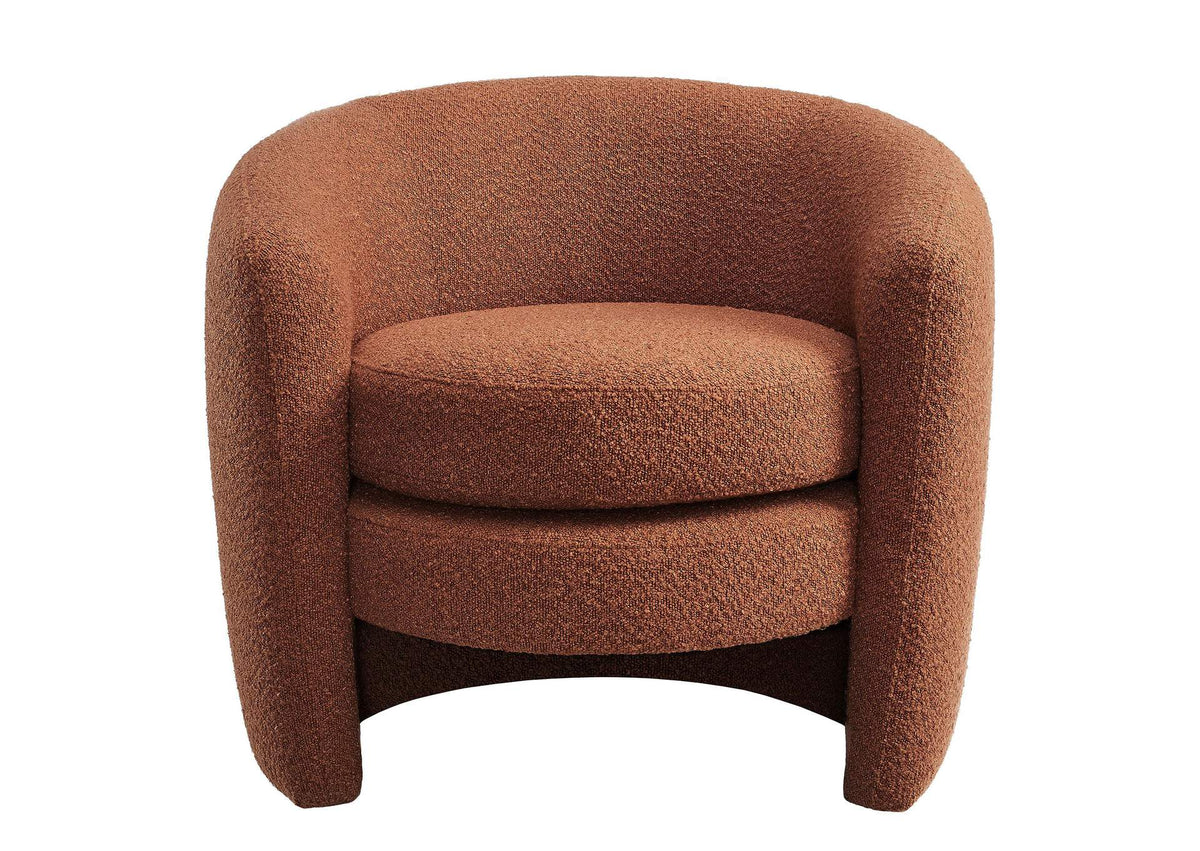 EEI-6666-RUS Affinity Upholstered Boucle Fabric Curved Back Armchair By Modway