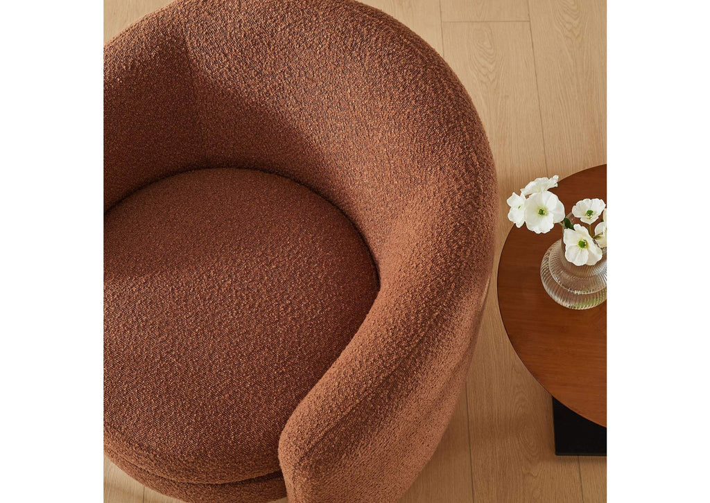 EEI-6666-RUS Affinity Upholstered Boucle Fabric Curved Back Armchair By Modway
