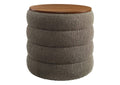 EEI-6685-PEB Mezzo Round Boucle Fabric Storage Ottoman By Modway