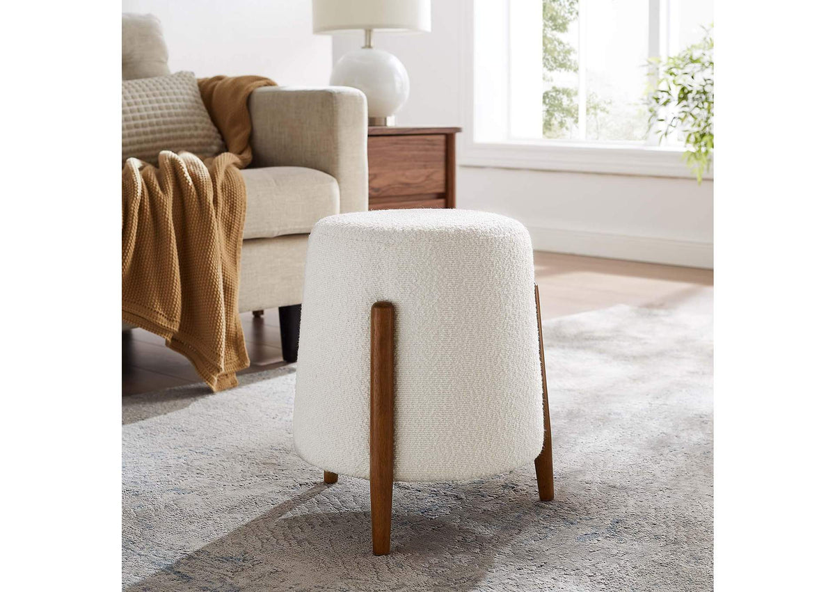 EEI-6686-CLO Riven Upholstered Boucle Fabric Ottoman By Modway