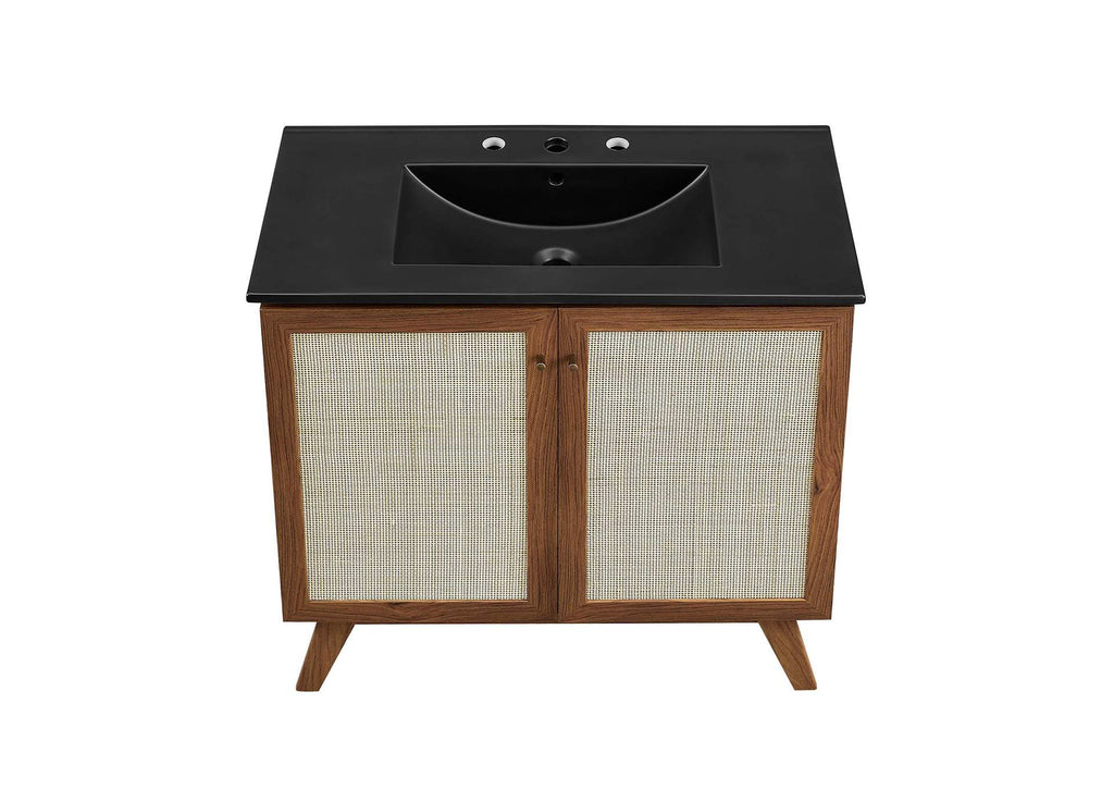 EEI-6718-WAL-BLK Soma 36" Bathroom Vanity By Modway