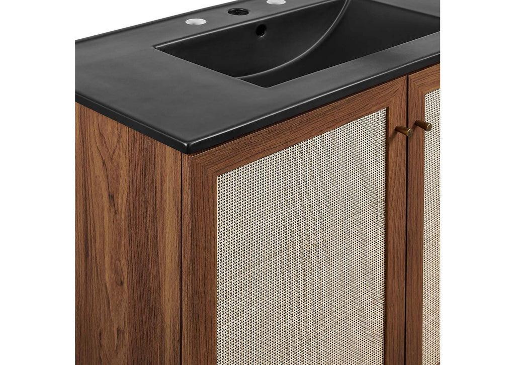 EEI-6718-WAL-BLK Soma 36" Bathroom Vanity By Modway
