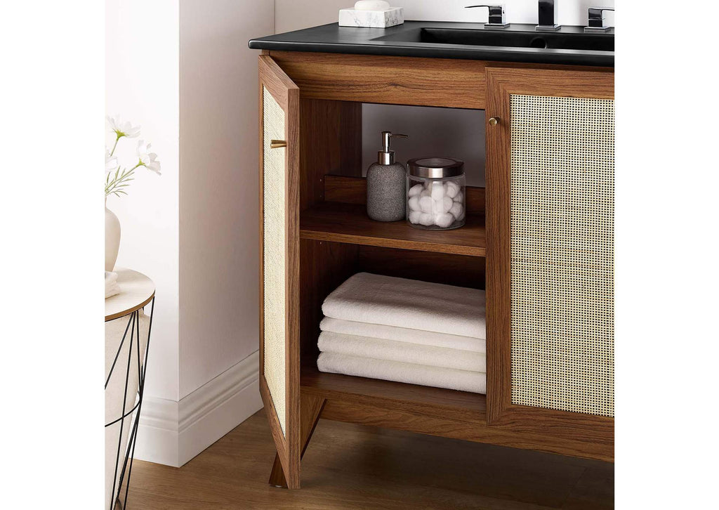 EEI-6718-WAL-BLK Soma 36" Bathroom Vanity By Modway