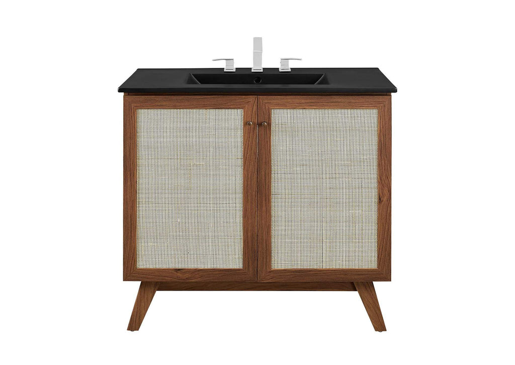 EEI-6718-WAL-BLK Soma 36" Bathroom Vanity By Modway