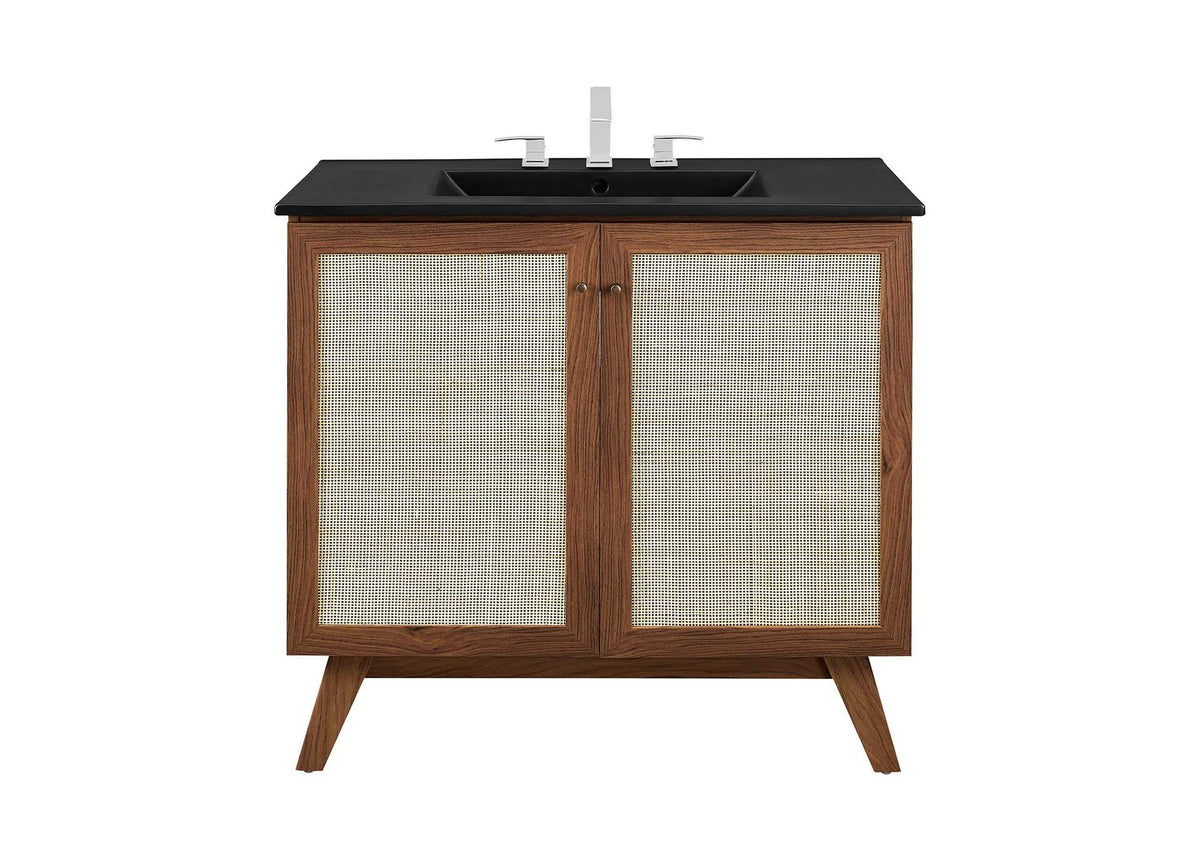 EEI-6718-WAL-BLK Soma 36" Bathroom Vanity By Modway